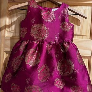 Fuscia and Gold Party Dress